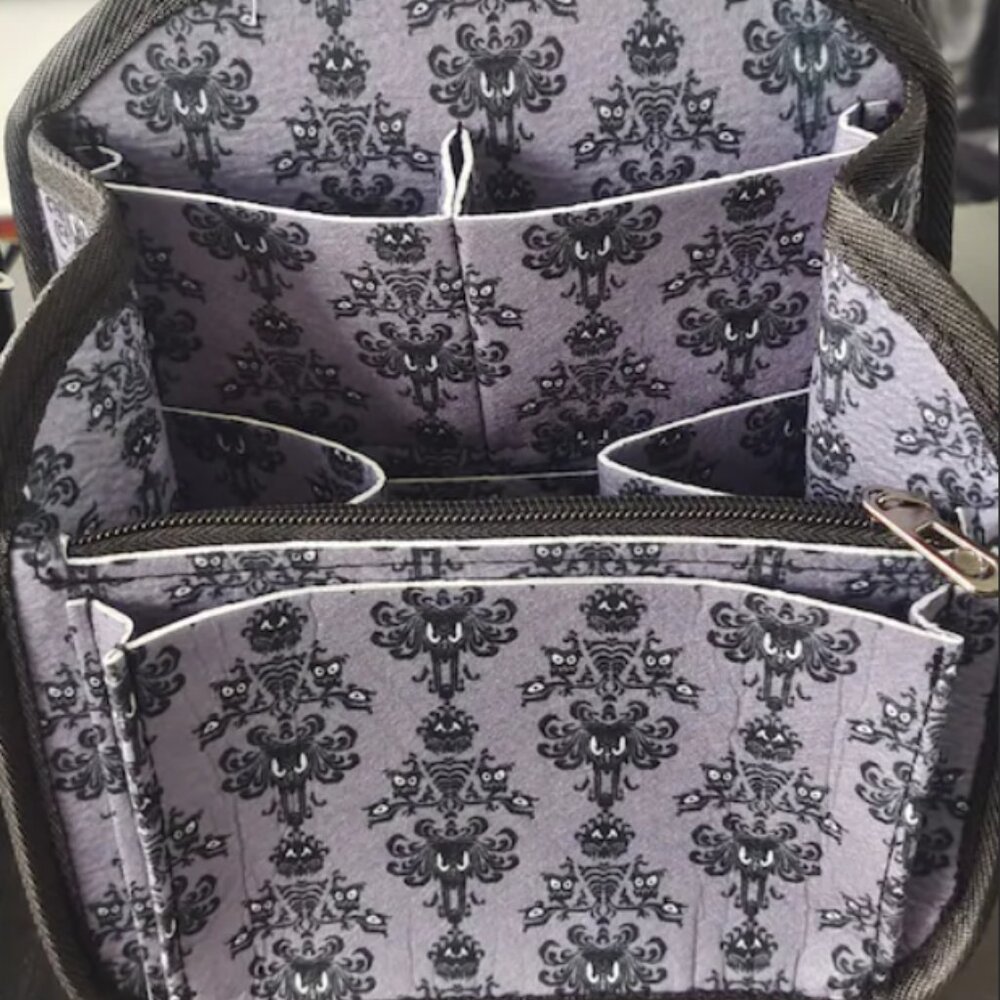 Loungefly Haunted Mansion Wallpaper Backpack Organizer